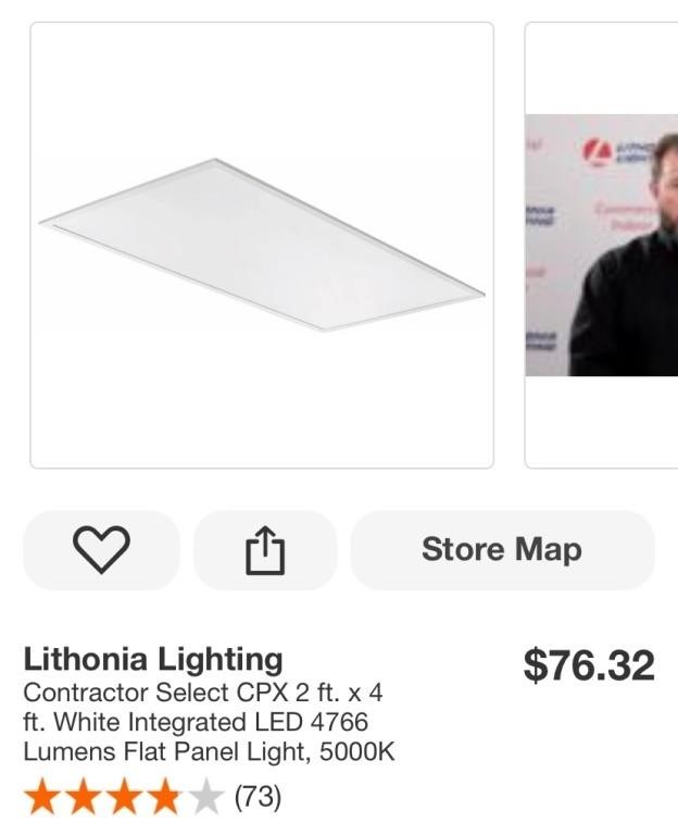 LED FLAT PANEL LIGHT (OPEN BOX, NEW)