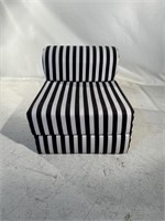 Vintage White and Black Stripped Sofa Chair