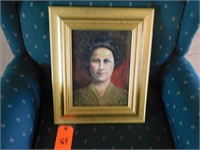 Lot 169  Oil on Canvas Elderly Lady Painting