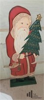 Folk Art Hand Crafted Wooden Santa