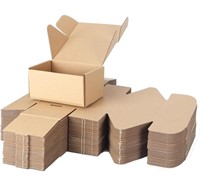 PHAREGE 6x4x3 inch Shipping Boxes 50 Pack, Brown