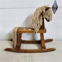 22 1/2" Wood Ridable Rocking Horse