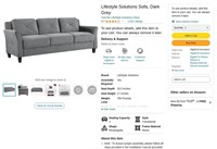 FB3557  Lifestyle Solutions Sofa Dark Grey