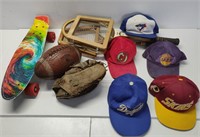 VINTAGE SPORTS ITEMS FOR DISPLAY