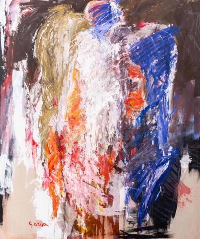 Joseph Glasco Abstract Composition Oil on Linen