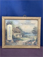 Peoples Bank of Montross advertising thermometer