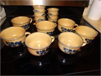 Pfaltzgraff - Folk Art - 7 soup mugs (1 has chip)