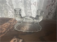 Set of 5 glass candle holders