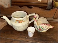 Antique glass tea pot