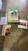 Various brand tractor information brochures