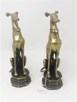 Pair of German Brass Greyhound Bookends