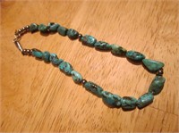10" Long Youth Turquoise Necklace