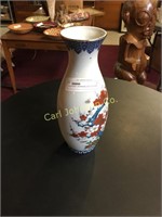 TALL/SIGNED JAPANESE VASE W/CHERRY BLOSSOMS