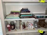 TOP 2 SHELF CONTENTS, BOOKS AND BEARS