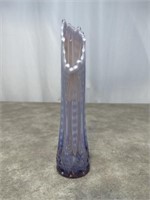Mid Century opalescent glass vase, 11 inches tall
