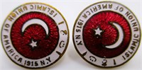 1915 Islamic Union of America Pins