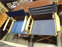 2 COLLAPSING DIRECTOR CHAIRS
