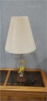 Decorative 36in clear glass butterfly table lamp