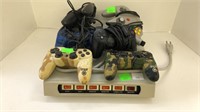 (6) game remote controllers (1) surge protector