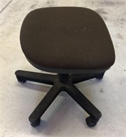 Upholstered Stool on Casters 16" x 18" x 18"H