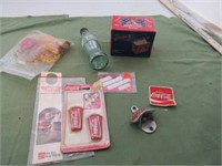 Coca Cola Lot Bottle Opener, Patch, Recipe Tin,
