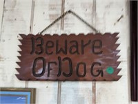 Beware of Dog Wooden Sign 6 x 12