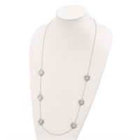 Sterling Silver- Diamond Cut Necklace