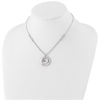 Sterling- Silver Circle Design Modern Necklace