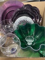Platters , Bowls , Wine Glasses Purple & Green