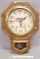 Antique Two Star Advertising Wall Hanging Clock