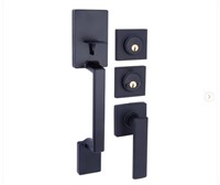 TOLEDO Iron Black Low Profile Door handle set