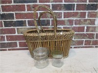 Basket and 2 Jars