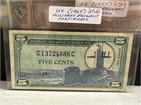 1969 5 CENT MILITARY PAYMENT CERTIFICATE