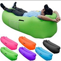 SKOLOO Camping Inflatable Lounger -GREEN