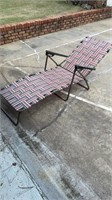 Outdoor lounging chair. 21” wide. Length-