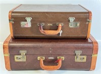 GREAT VINTAGE 2 PIECE HARDSHELL SUITCASES