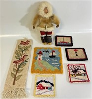 LOVELY MARITIME NEEDLE WORKS & NEWFOUNDLAND DOLL