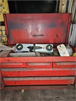 METAL LOCKING TOOL CHEST WITH CONTENTS