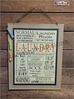 15 x 19 Tin Laundry Sign