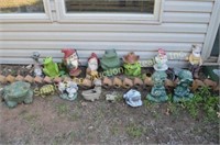 Decorative Garden Figurines - Frogs, Gnomes