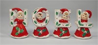 VINTAGE JAPAN CERAMIC NOEL CHRISTMAS SET