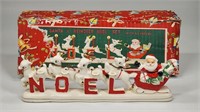 VINTAGE RELCO CERAMIC SANTA REINDEER NOEL SET