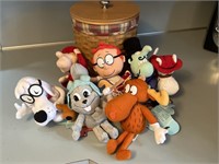 7 Vintage Rocky and Bullwinkle Plush Animals