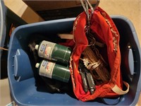 Bin of Camping Items