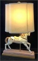 Ceramic Carousel Horse Figural Table Lamp