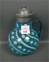 N'Wood Blue Opal Coin Spot & Swirl Syrup Jug