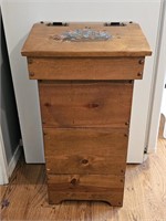 Hand Painted Pine Kitchen Waste Basket