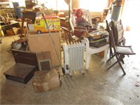 BIG PILE - WOOD FOLDING CHAIRS, POLY CHAIRS, TOYS,