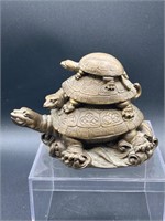 Bronze Turtle Trio Fengshui Figure