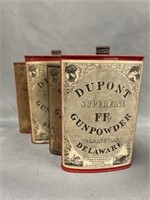 (4) Dupont Powder Tins
